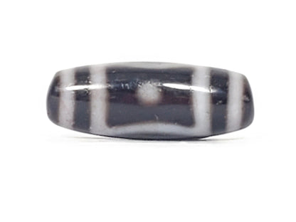 Tibetan Heaven Gate & Earth Gate Motif Dzi Bead with Bloodspots