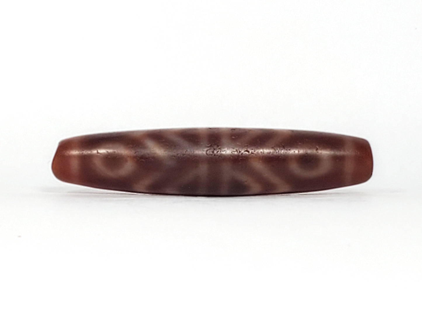 Antique Six Eye & Tiger Tooth Motif Dzi with Bloodspots