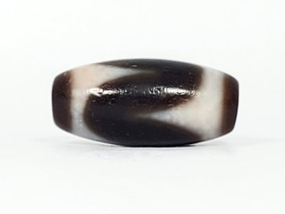 Antique Tibetan Tasso Motif Dzi Bead with Bloodspots (TiD-Ant-B-Tasso-093024)