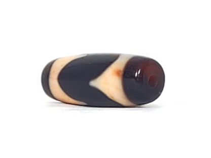 Antique Tibetan Tasso Motif Dzi Bead with Bloodspots (TiD-Ant-B-Tasso-092924) - Exquisite Bead!