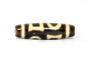 New Double Heaven & Earth Motif Taiwan Dzi Bead (090425)