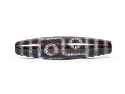 New Six Eye Dzi bead with bloodspots - true agate Tibetan talisman of luck
