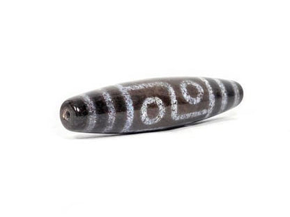 N-062126-6E dzi bead, angled side profile, full motif sequence, unretouched