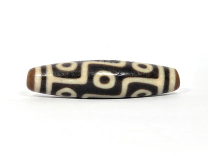 Nine Eye Motif Original Ancient Tibetan Dzi Bead (092925) with UV test video