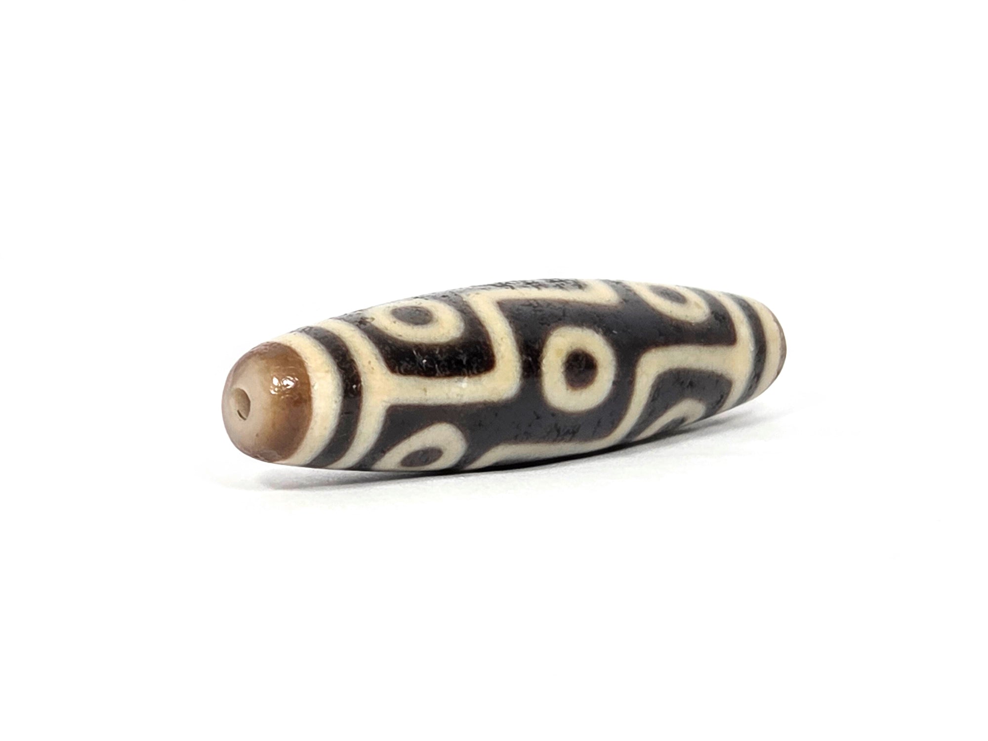 Nine Eye Motif Original Ancient Tibetan Dzi Bead (092925) with UV test video