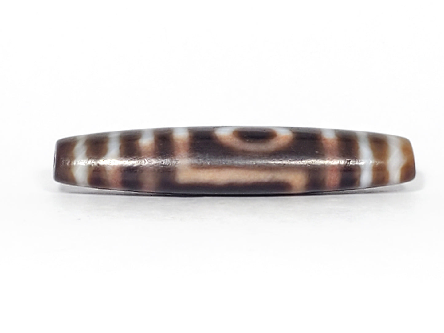 Antique One Eye & Mountain Motif Dzi Bead with Bloodspots (TiD-Ant-B-OEM-061623)