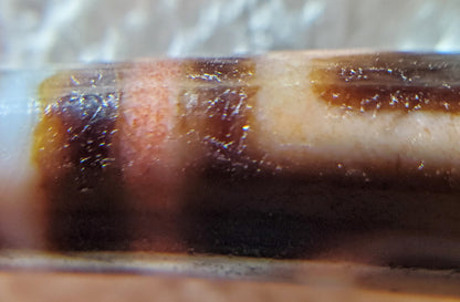 Antique One Eye & Mountain Motif Dzi Bead with Bloodspots (TiD-Ant-B-OEM-061623)