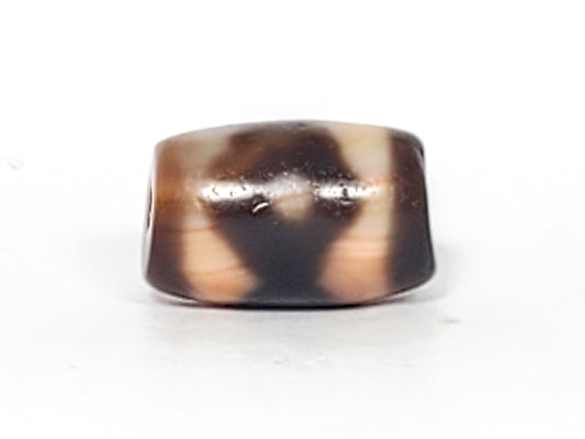 Antique Three Eye Motif Dzi Bead (TiD-Ant-S-ThE-061723) - Small Dzi