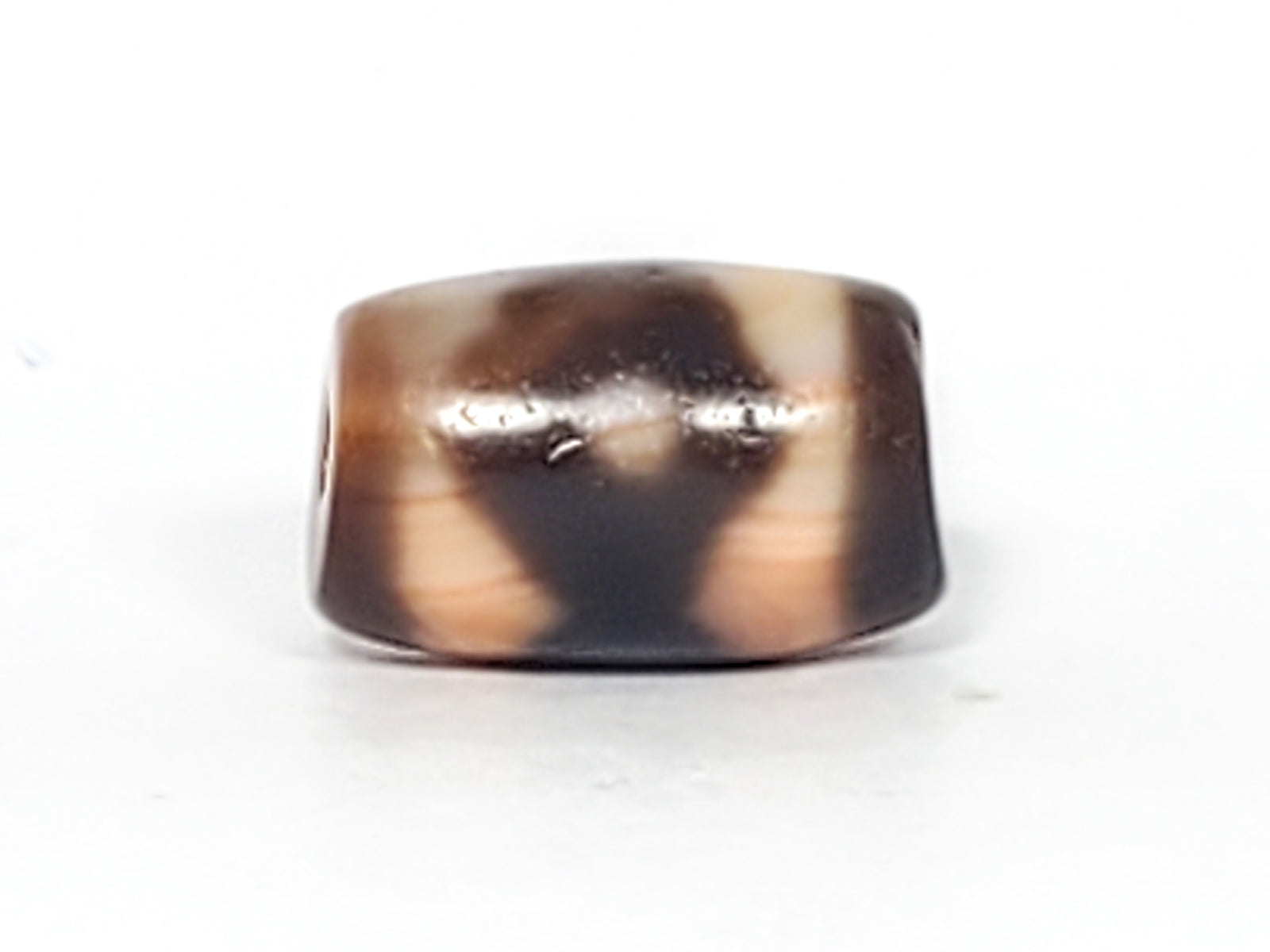 Antique Three Eye Motif Dzi Bead (TiD-Ant-S-ThE-061723) - Small Dzi