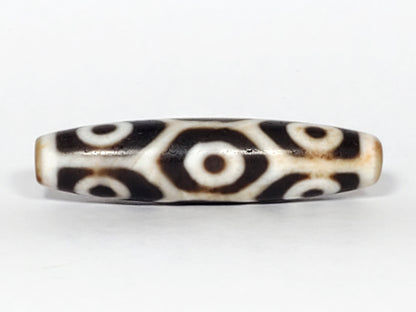 Antique Nine Eye Lotus Motif Dzi Bead (TiD-Ant-NiEL-W1)