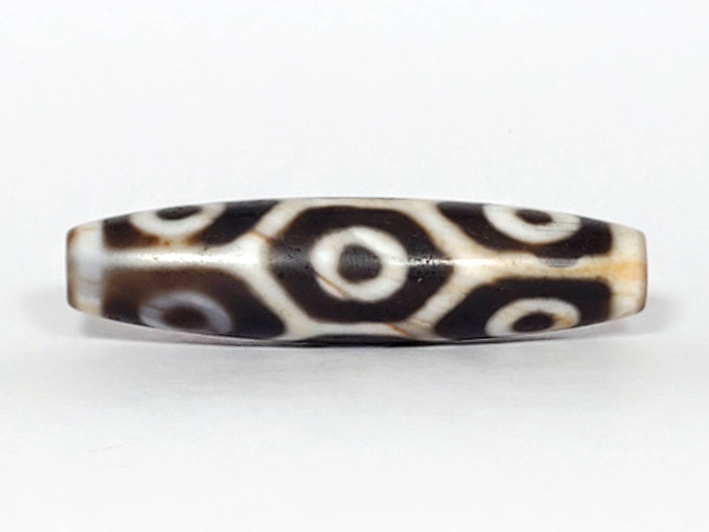 Antique Nine Eye Lotus Motif Dzi Bead (TiD-Ant-NiEL-W1)