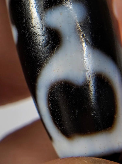 Vintage Treasure Vase Motif Dzi Bead with Bloodspots (TaD-V-B-TrV-092224)