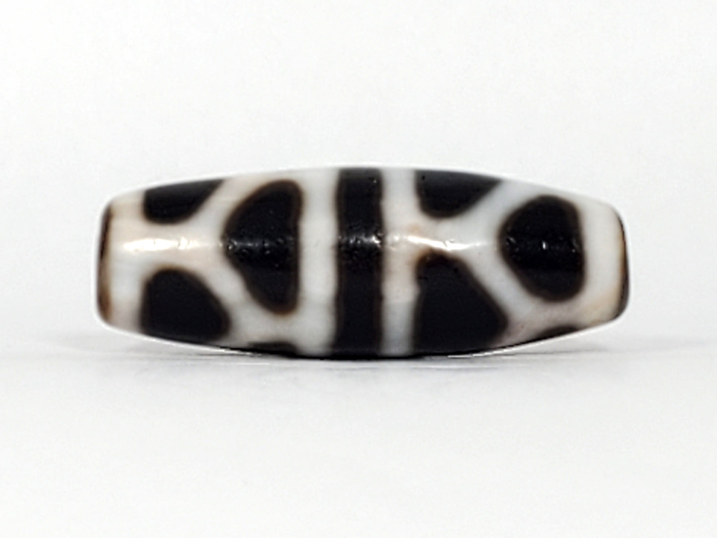 Vintage Double Longevity Motif Dzi Bead with Bloodspots (TaD-V-B-DL-092824)