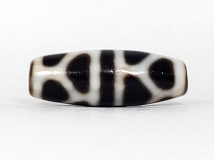 Vintage Double Longevity Motif Dzi Bead with Bloodspots (TaD-V-B-DL-092824)