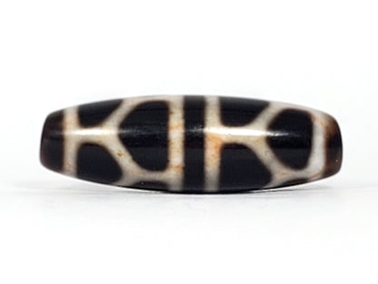 Vintage Double Longevity Motif Dzi Bead with Bloodspots (TaD-V-B-DL-092824-3)