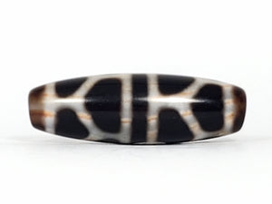 Vintage Double Longevity Motif Dzi Bead with Bloodspots (TaD-V-B-DL-092824-3)