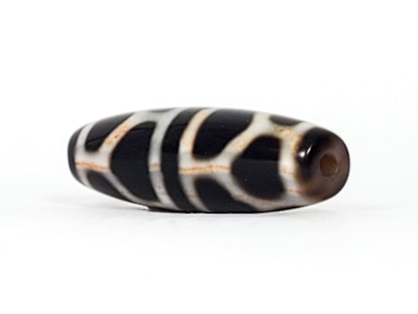 Vintage Double Longevity Motif Dzi Bead with Bloodspots (TaD-V-B-DL-092824-3)