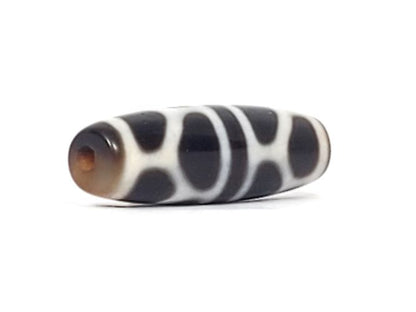 Vintage Double Longevity Motif Dzi Bead with Bloodspots (TaD-V-B-DL-090924)
