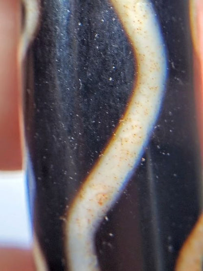 Vintage Six Eye Motif Dzi Bead with Bloodspots (TaD-V-B-SiE-102723)