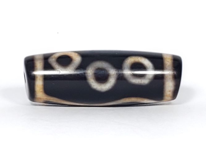 Vintage Six Eye Motif Dzi Bead with Bloodspots (TaD-V-B-SiE-102723)