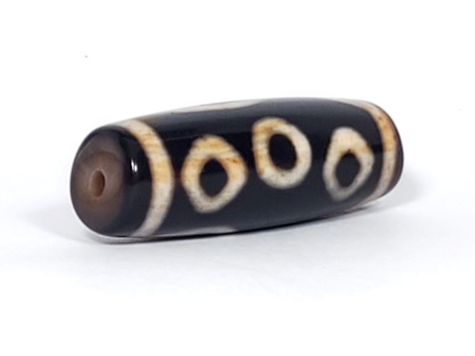 Vintage Six Eye Motif Dzi Bead with Bloodspots (TaD-V-B-SiE-102723)