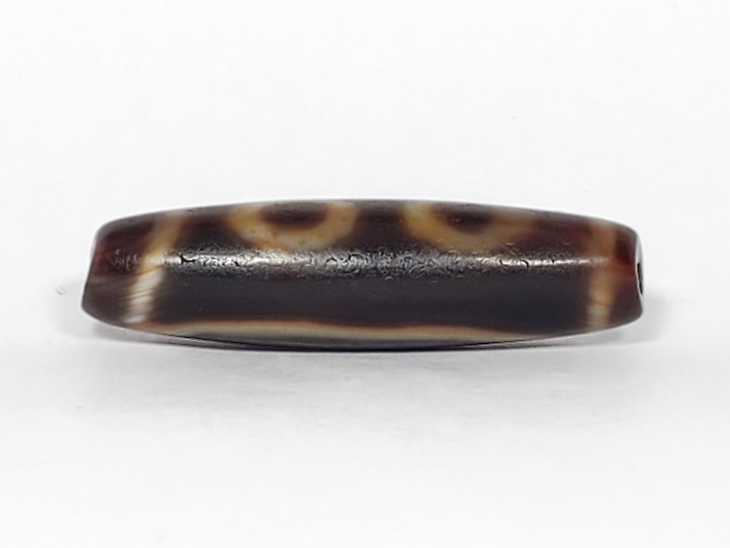 Ancient Three Eye Motif Dzi Bead (TiD-Anc-ThE-061523) - Old Dzi