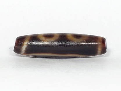 Ancient Three Eye Motif Dzi Bead (TiD-Anc-ThE-061523) - Old Dzi