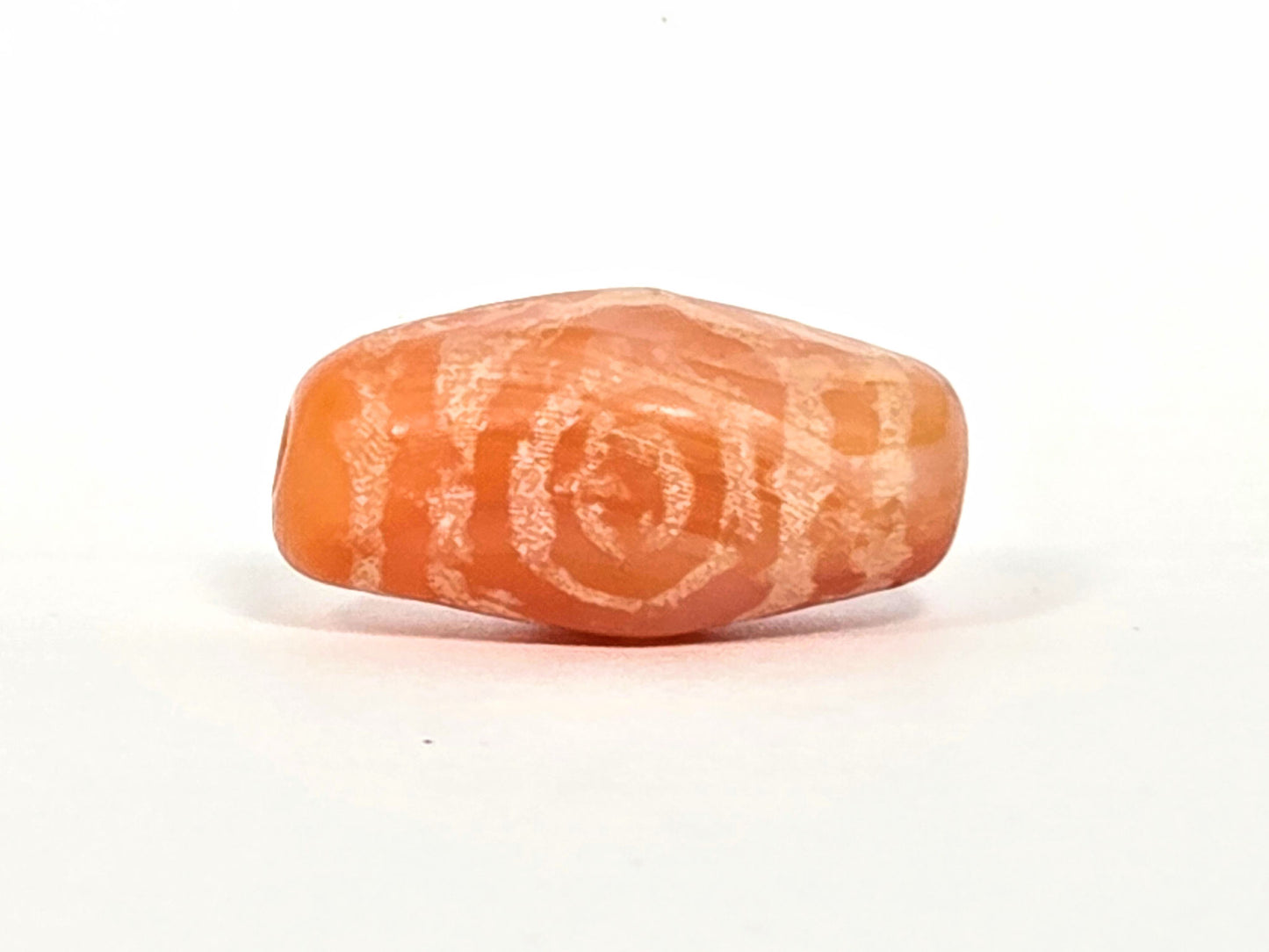 Ac-083126-2EHGTT ancient carnelian dzi 23.7x12.1mm two eye heaven gate primary face unretouched