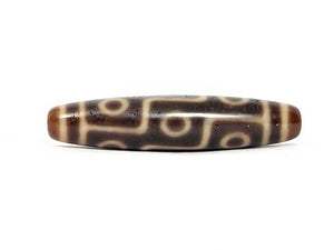 Antique Tibetan Dzi adorned with Nine Eye Motif (TiD-Ant-200-NE-122725)