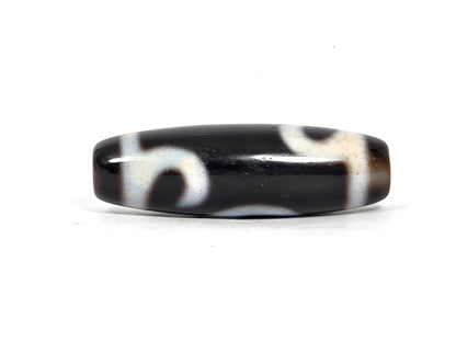 At-090526-RYBS antique ruyi dzi black agate fourth rotation broad white ruyi field, unretouched