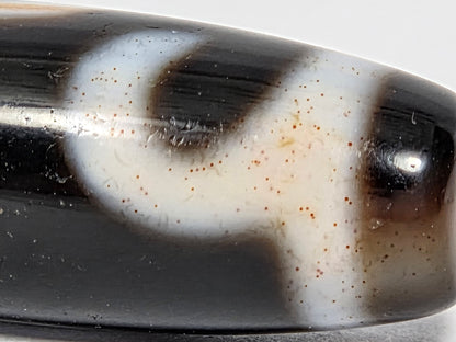 At-090526-RYBS antique ruyi dzi macro bloodspots dense reddish-brown micro-dots across white ruyi zone, unretouched