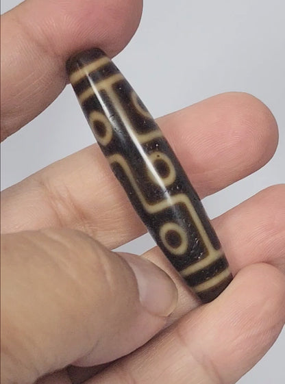 Antique Tibetan Nine Eye Motif Dzi Bead (TiD-Ant-200-NE-051525)