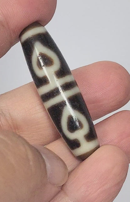 Ancient Four Leaf Bodhi Dzi Bead (TiD-Anc-FoLB-070625) - Old Bead