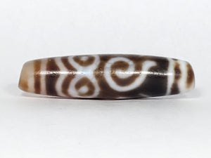 Antique Prajna Dharma Eye Motif Dzi Bead with Bloodspots (TiD-Ant-B-PDE-061623)