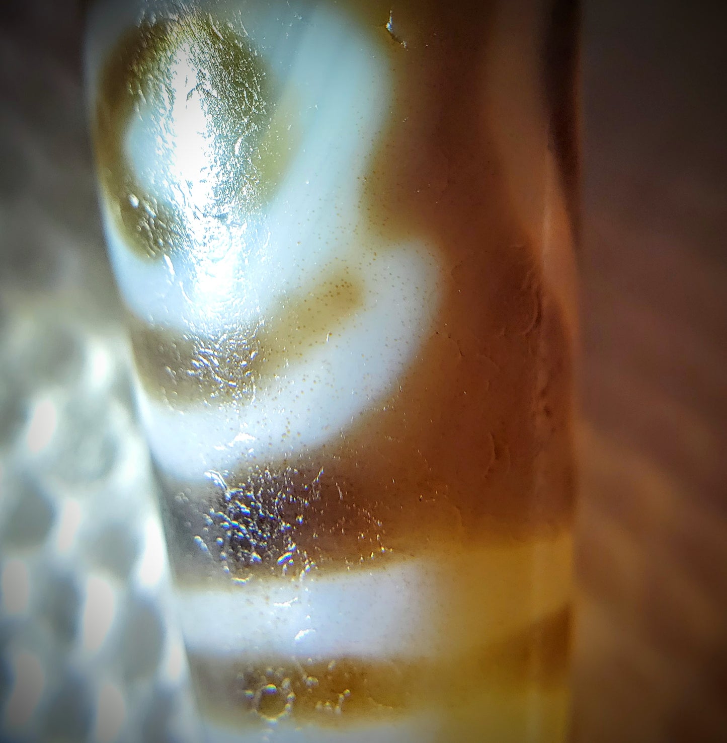 Antique Prajna Dharma Eye Motif Dzi Bead with Bloodspots (TiD-Ant-B-PDE-061623)