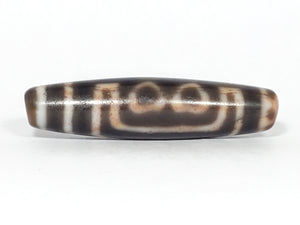 Ancient Five Eye Motif Tibetan Dzi Bead with Bloodspots (TiD-Anc-XB-FiE-092325)