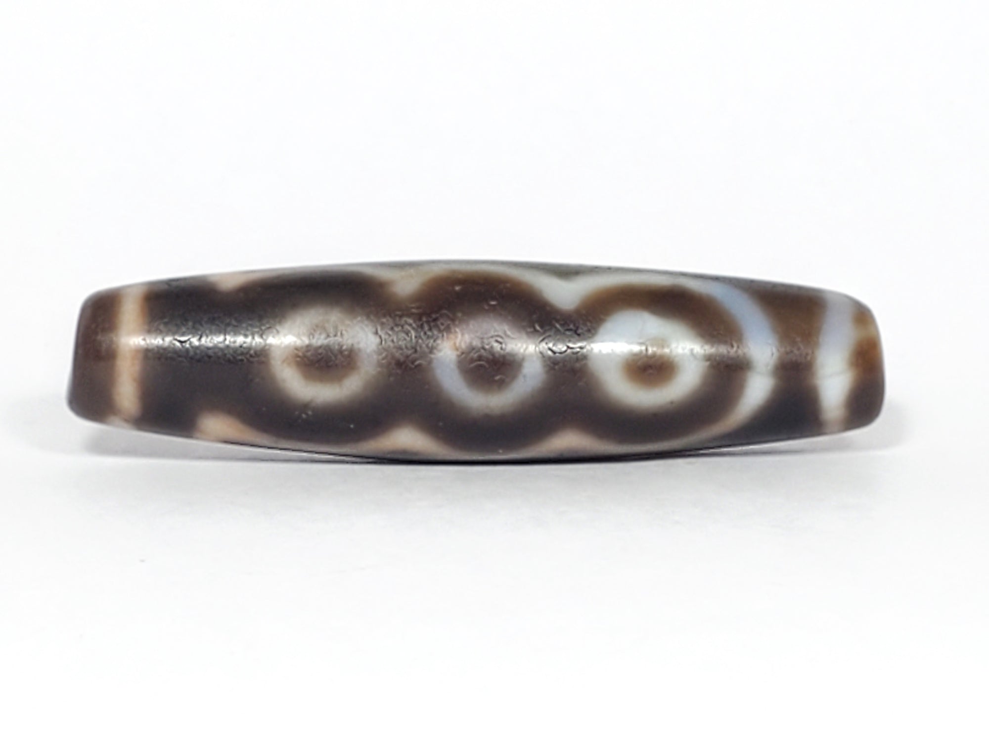 Ancient Five Eye Motif Tibetan Dzi Bead with Bloodspots (TiD-Anc-XB-FiE-092325)