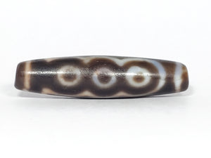Ancient Five Eye Motif Tibetan Dzi Bead with Bloodspots (TiD-Anc-XB-FiE-092325)