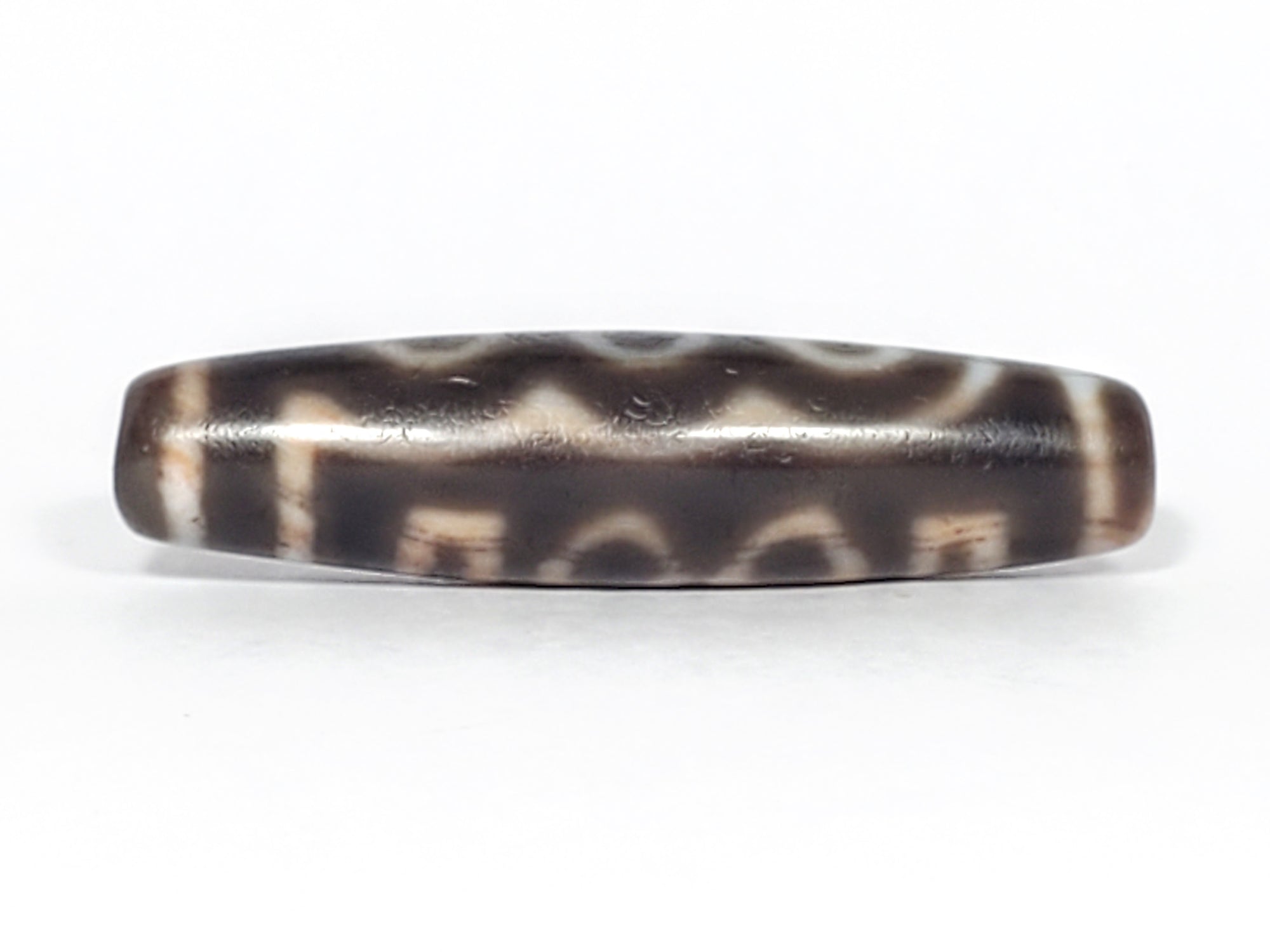 Ancient Five Eye Motif Tibetan Dzi Bead with Bloodspots (TiD-Anc-XB-FiE-092325)