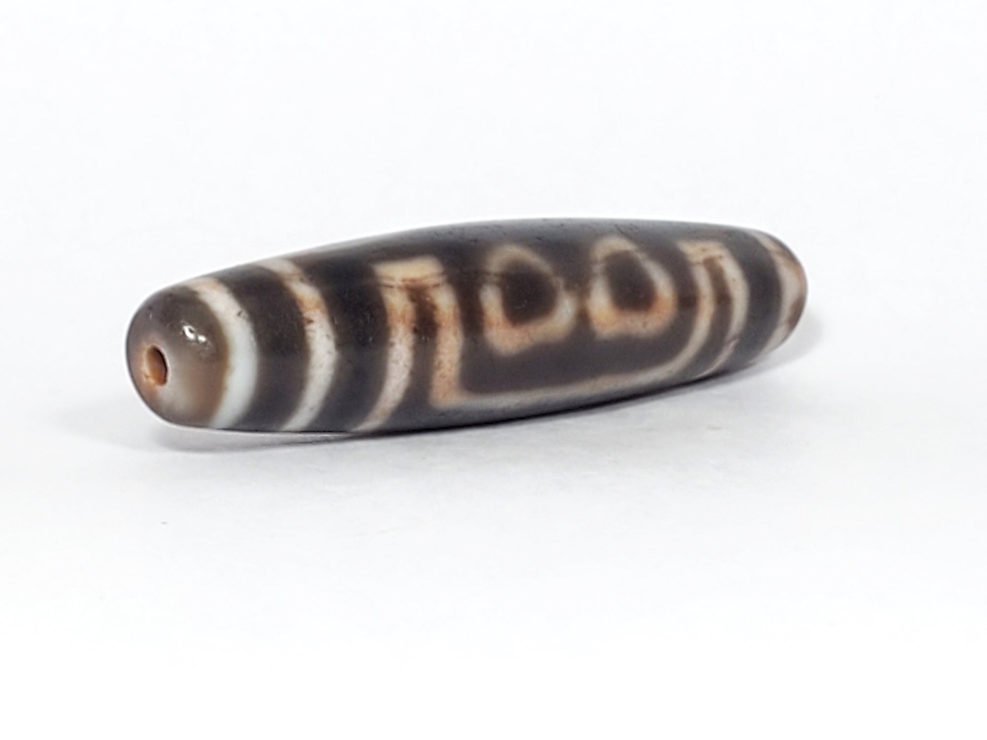 Ancient Five Eye Motif Tibetan Dzi Bead with Bloodspots (TiD-Anc-XB-FiE-092325)