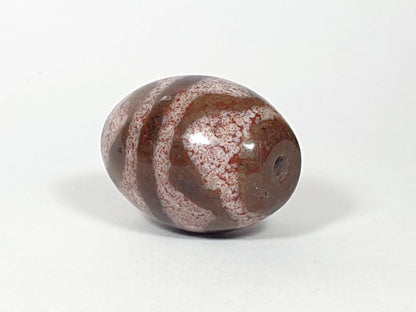 New Pair of Round Tiger Tooth Dzi Beads with Extreme Bloodspots