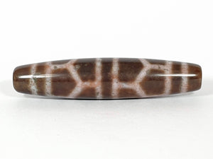 New Double Longevity Motif Dzi Bead with Bloodspots (1)