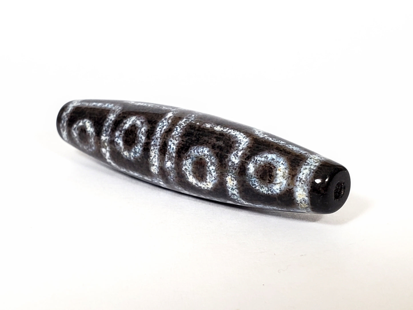 New Twelve Eye Motif Dzi Bead With Bloodspots (2)