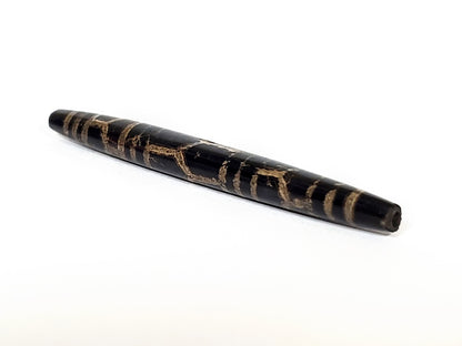 Ancient Triple Longevity Motif Dzi Bead - Exquisite Condition