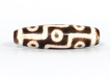 Antique Nine Eye Motif Dzi Bead (AQ-NE-S1) - Rare Qing Dynasty Chinese Dzi