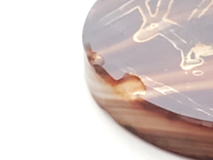 Antique Deer Motif Carnelian Disc