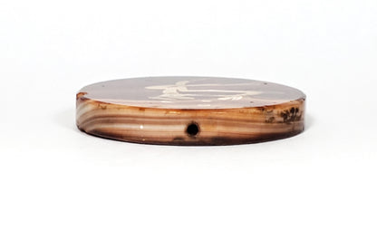 Antique Deer Motif Carnelian Disc