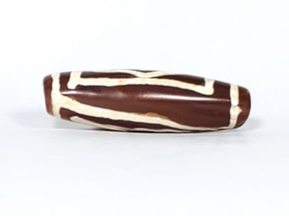 Antique Diamond Eye, Star, and Leaf Motif Carnelian Dzi (CZ018)